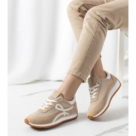 Lesina brown women's sneakers beige 1 Lesina brown women's sneakers beige 1