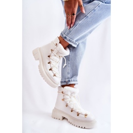 PS1 Eco-Leather Warm Boots Trappers White Arisa 2 PS1 Eco-Leather Warm Boots Trappers White Arisa 2