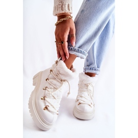 PS1 Eco-Leather Warm Boots Trappers White Arisa 1 PS1 Eco-Leather Warm Boots Trappers White Arisa 1