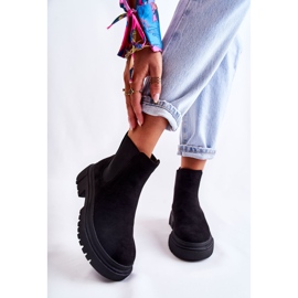 PS1 Black Lorea Suede Slip On Workers Boots 1