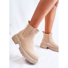 PS1 Lorea Beige Suede Slip-On Boots 2