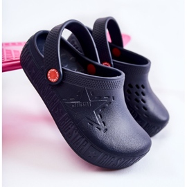 Children's Light Slippers Kroks Big Star II375002 Navy blue 1