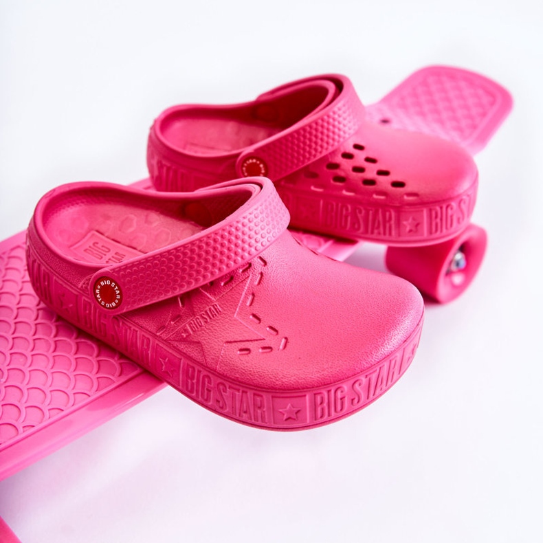 Children's Light Slippers Kroks Big Star II375006 Fuchsia pink 2