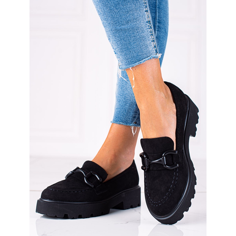 Black suede shoes from Vinceza 1