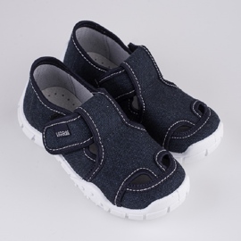 Boys' slippers Viggami Adaś classic navy blue 1