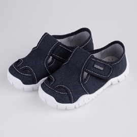 Boys' slippers Viggami Adaś classic navy blue 2