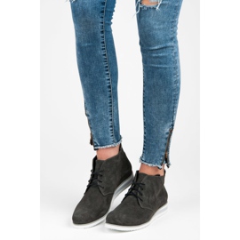 Vinceza Leather ankle boots grey 1