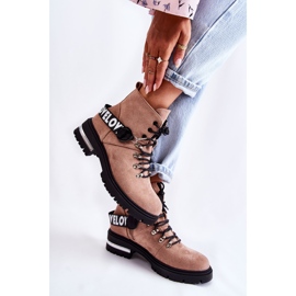 PS1 Suede Warm Boots With A Belt Brown Aurelio beige 2