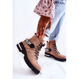 PS1 Suede Warm Boots With A Belt Brown Aurelio beige 1