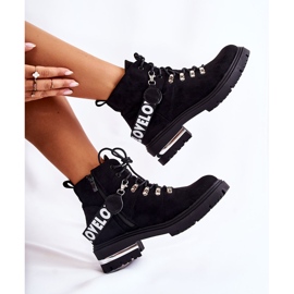 PS1 Suede Warm Boots With A Belt Black Aurelio 1