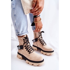 PS1 Suede High Boots With Beige Danity Warming brown 2