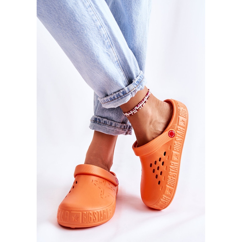 Women's Light Slippers Kroks Big Star II275005 Orange 1
