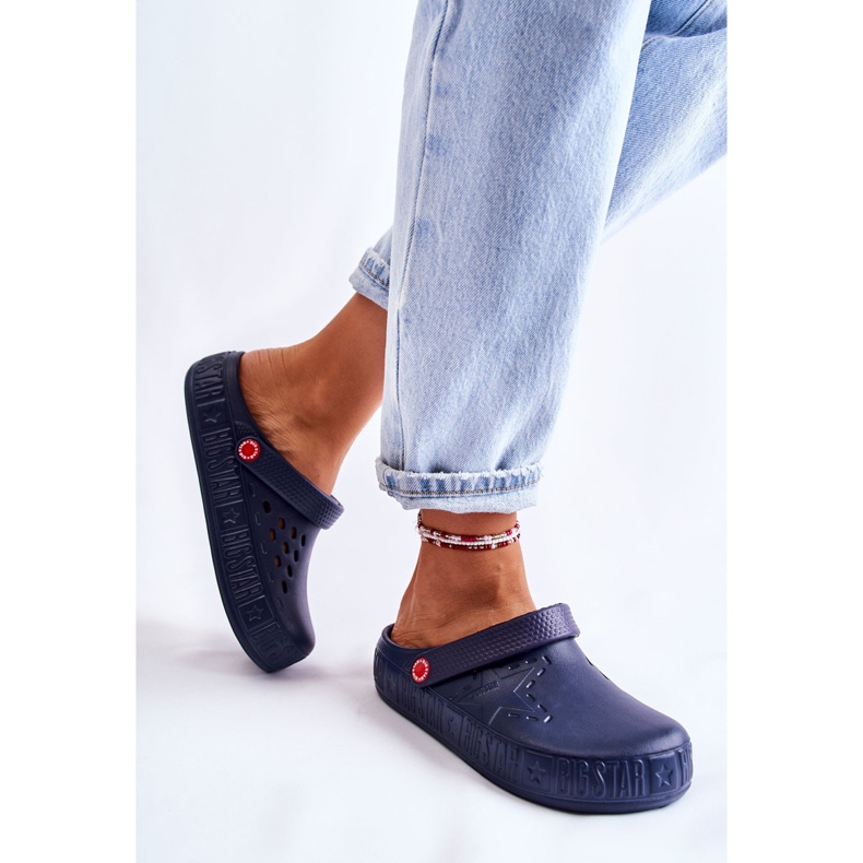 Women's Light Slippers Kroks Big Star II275002 Navy Blue 2