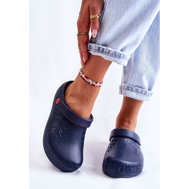 Women's Light Slippers Kroks Big Star II275002 Navy Blue 1