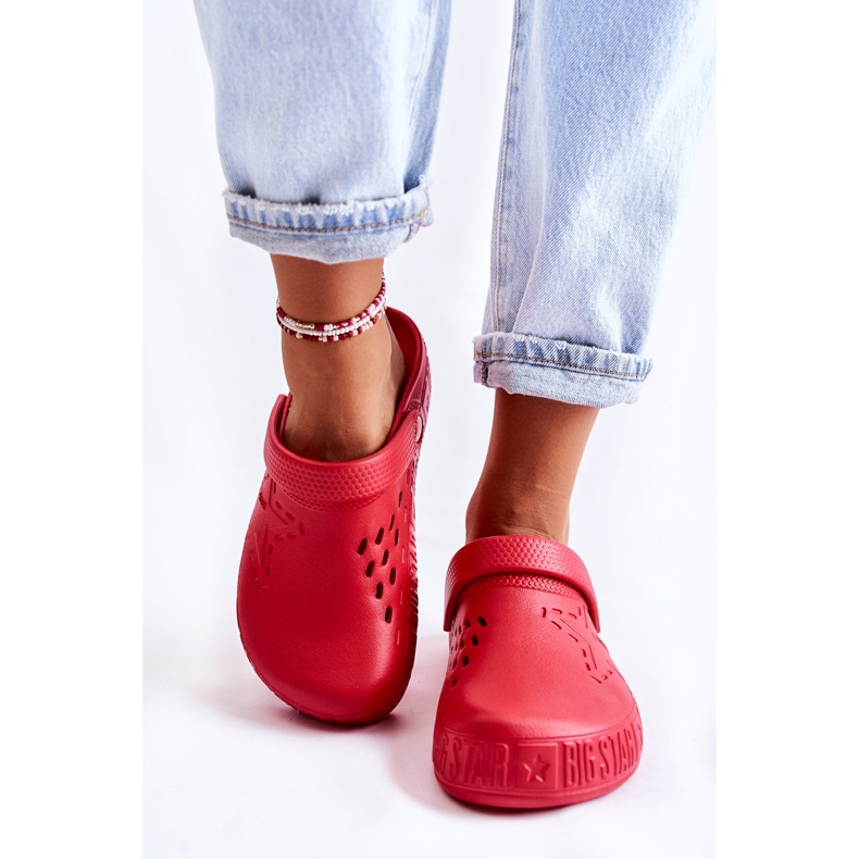 Women's Light Slippers Kroks Big Star II275004 Red 1