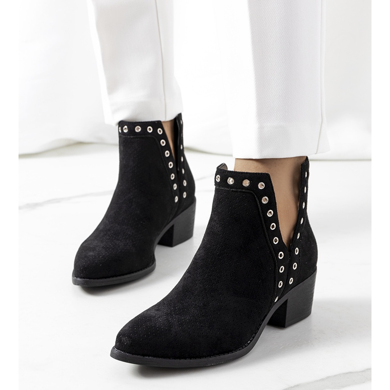 Black boots with cutouts from Tyas 1