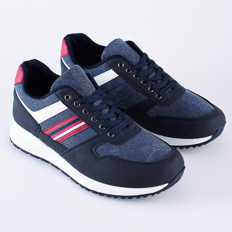 Comfortable navy blue Shelovet men's sports shoes 2