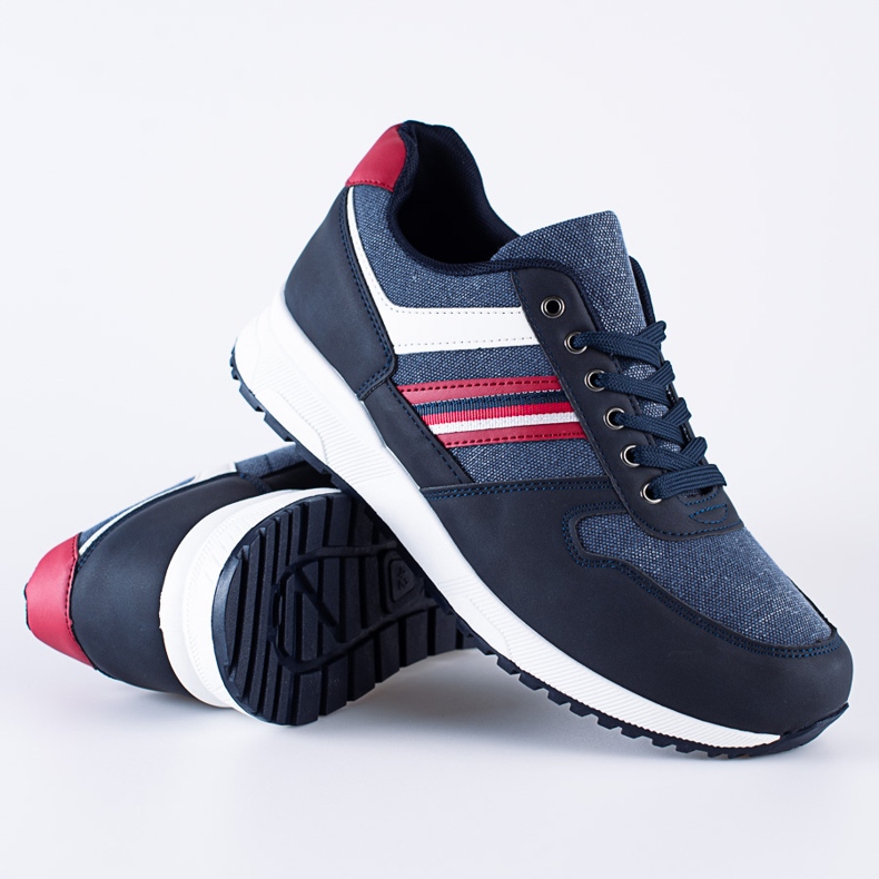 Comfortable navy blue Shelovet men's sports shoes 1