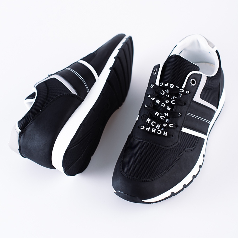 Comfortable black Shelovet men's sports shoes 2