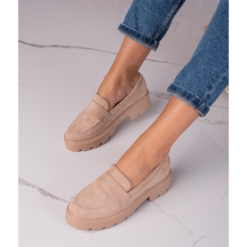 Beige suede shoes Shelovet 1