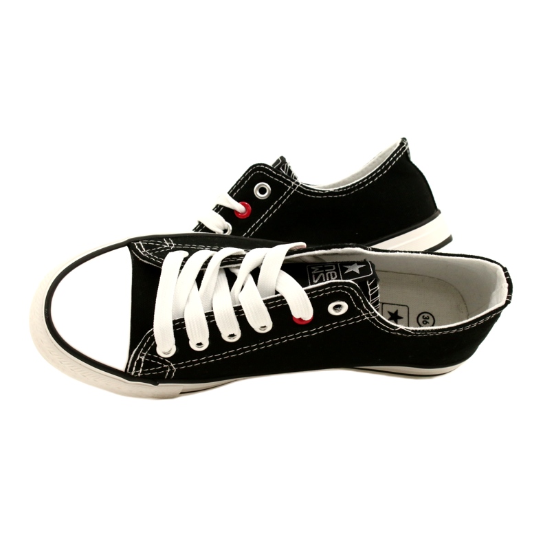 News Women's tied black sneakers 8sp30-4723 5