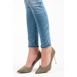 Seastar Suede Pumps On A Pin grey 1