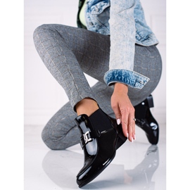 W. Potocki Women's Potocki Jodhpur boots made of lacquered ecological leather black 1