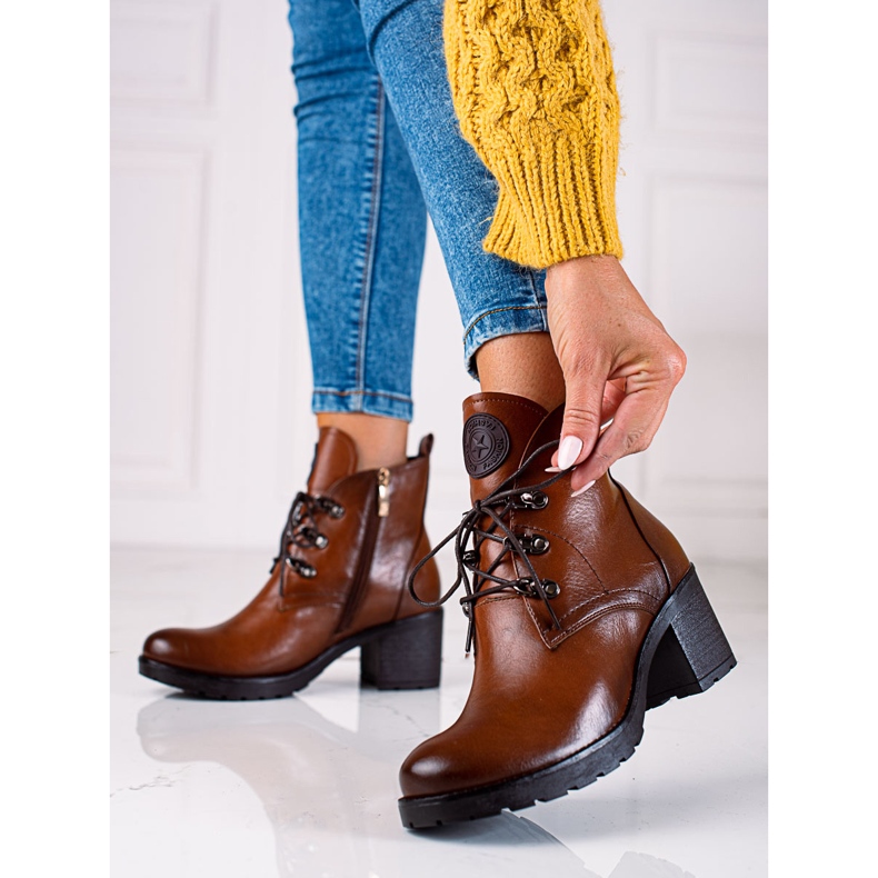 W. Potocki Women's Potocki workers on high heels brown 1