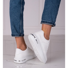 White Shelovet women's sneakers made of ecological leather 1