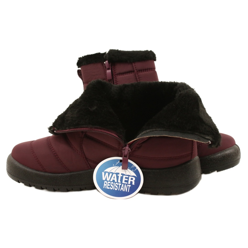 Evento Women's snow boots Water resistant burgundy red 6