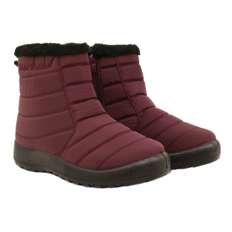 Evento Women's snow boots Water resistant burgundy red 4