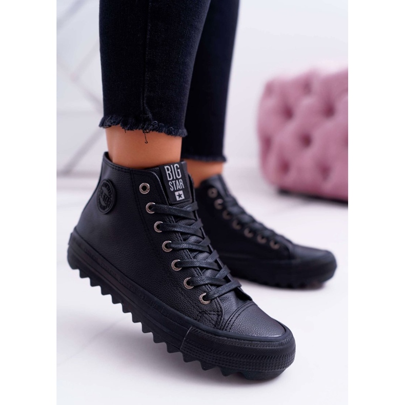 Women's Sneakers Big Star High Warmed Black EE274110 1