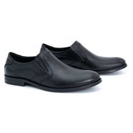 Olivier Elegant men's leather shoes 283LU black 2