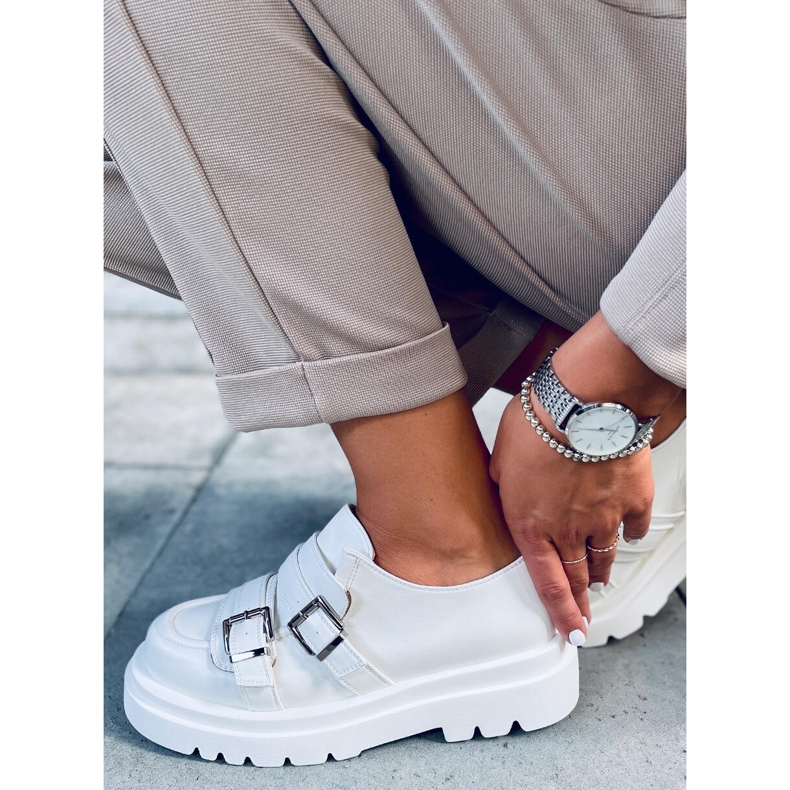 Atena White women's loafers 1