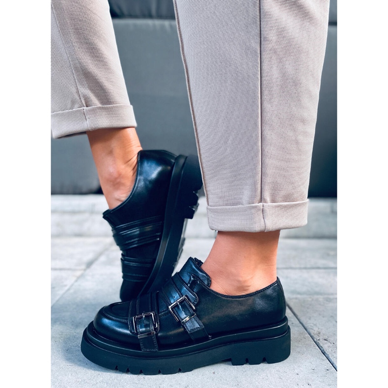 Atena Black women's loafers 1