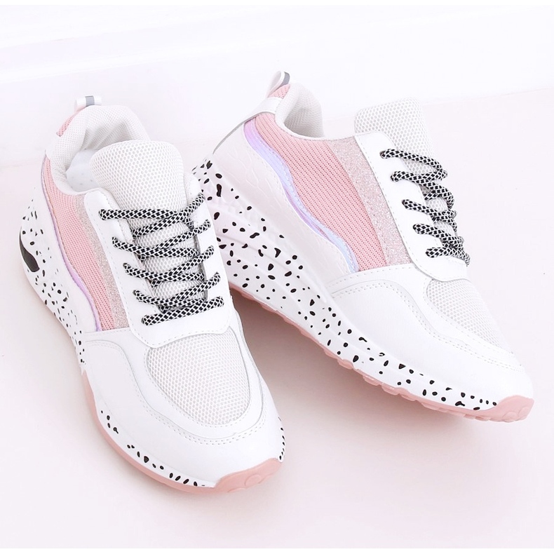 Milano Pink women's sports shoes white 1