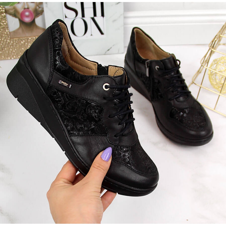 Comfortable leather women's shoes black Helios 347 2 Comfortable leather women's shoes black Helios 347 2