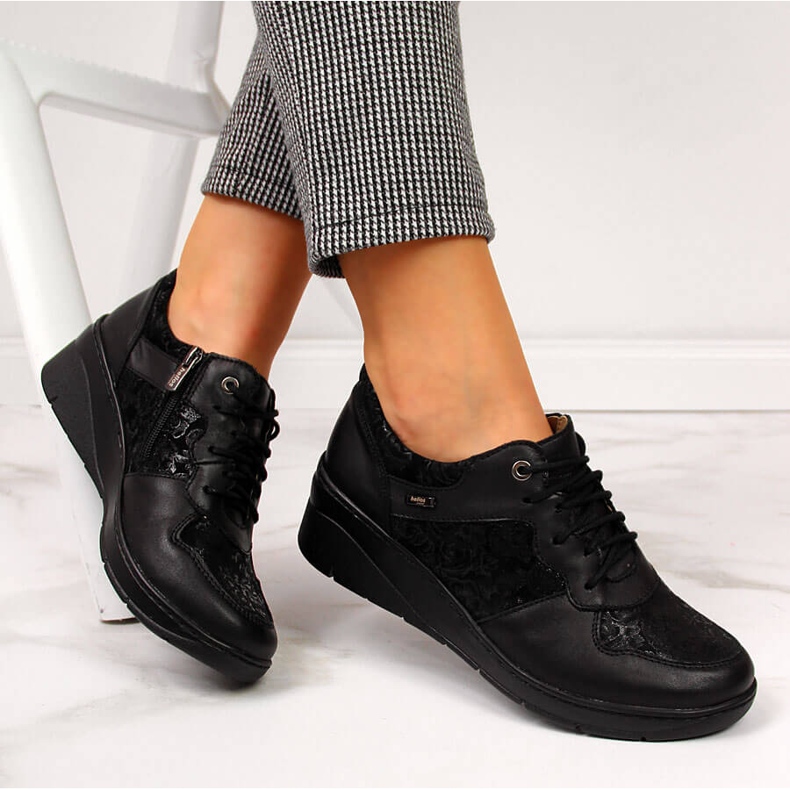 Comfortable leather women's shoes black Helios 347 1 Comfortable leather women's shoes black Helios 347 1