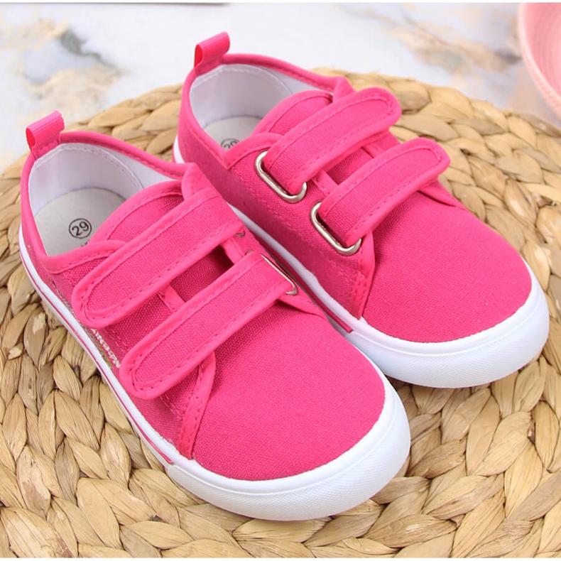 Pink Atletico girls' sneakers with velcro 2