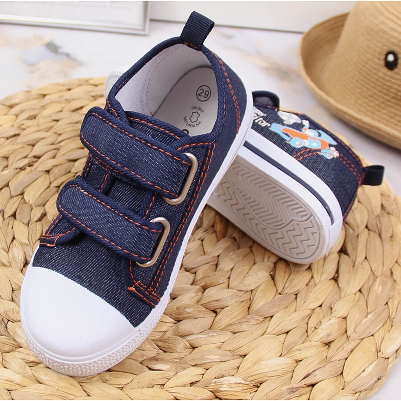 Atletico denim velcro children's sneakers blue 2 Atletico denim velcro children's sneakers blue 2