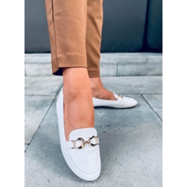 Women's Amiya White loafers 1