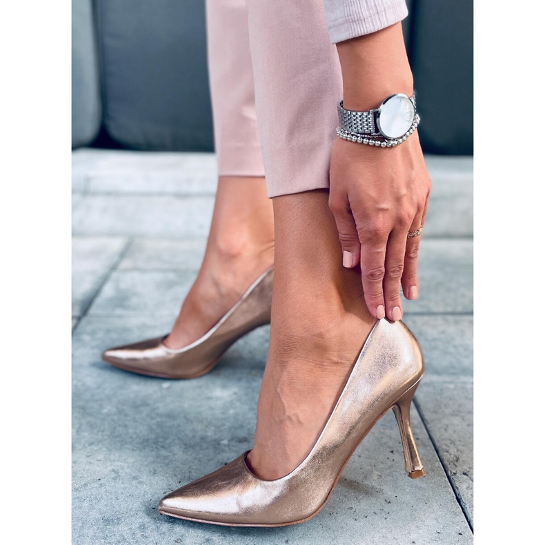 Women's grain high heels Aurora Champagne pink 1