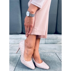 Women's quilted stilettos Modi Beige 2