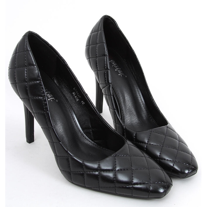 Quilted Modi Black women's high heels 1 Quilted Modi Black women's high heels 1