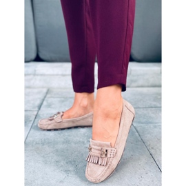 Leif Khaki women's loafers beige 1