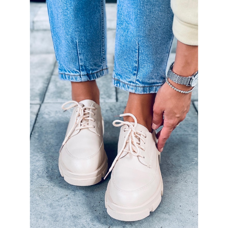 Loafers on a high Unna Beige sole 2