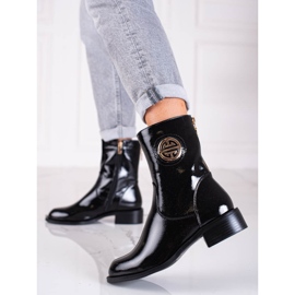Lacquered high boots Shelovet black 1