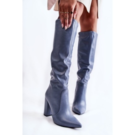 Classic Blue Mayra Boots On A Post 1