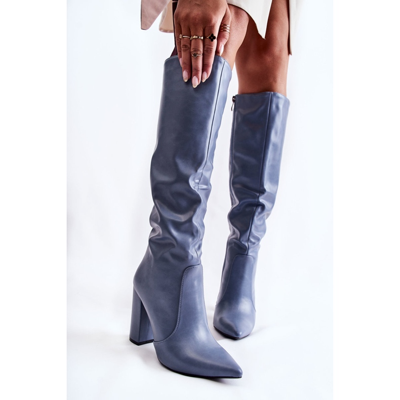 Classic Blue Mayra Boots On A Post 1