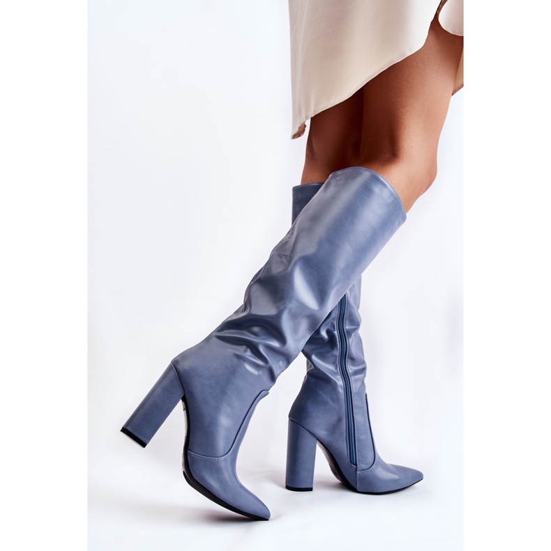 Classic Blue Mayra Boots On A Post 2